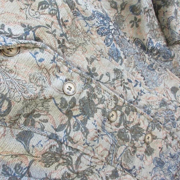 Coldwater Creek Womens Blazer Jacket W 18 Beige Chenille Tapestry Office  568 - Picture 4 of 13